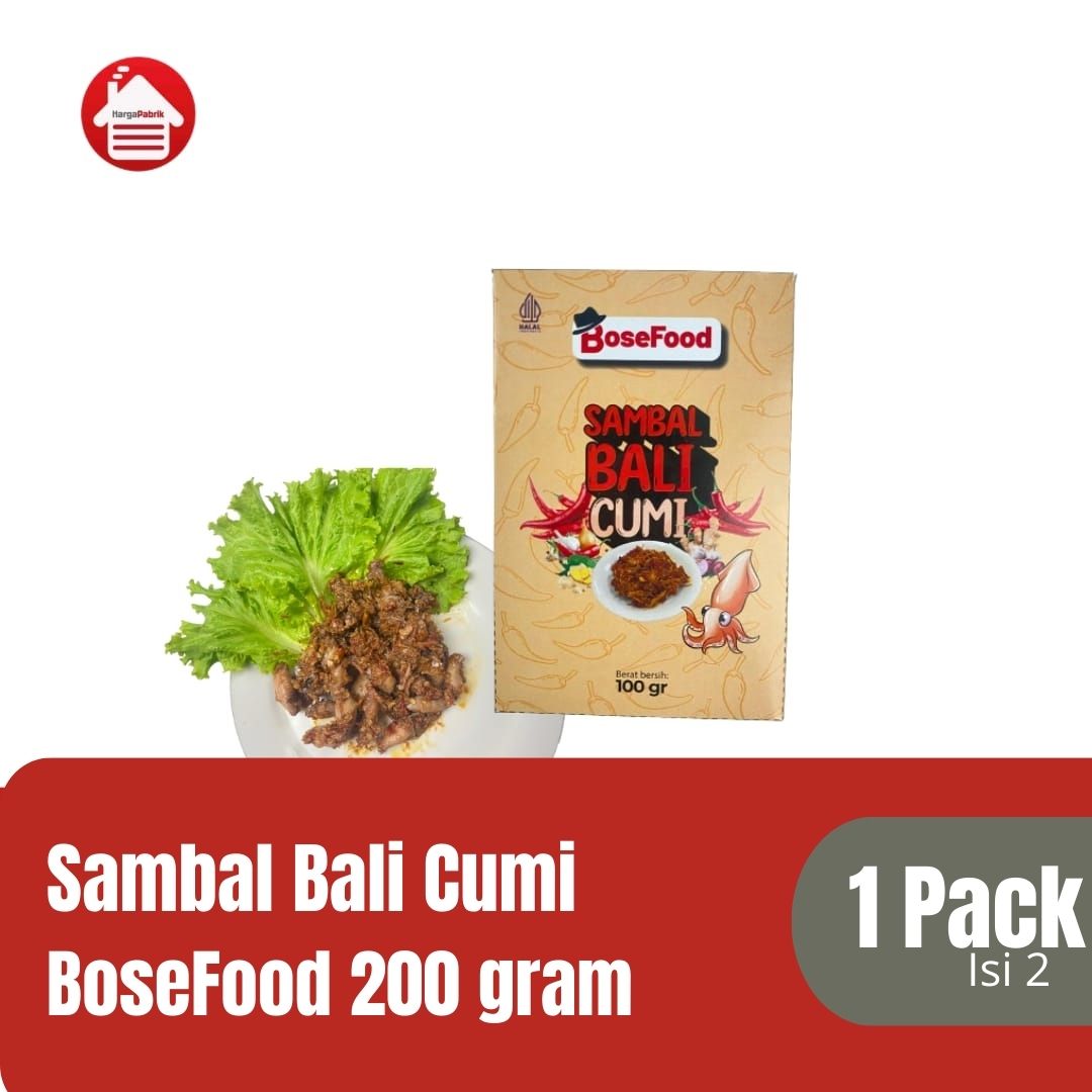  Sambal Bali Cumi BoseFood  200 gr ( 2x100) 1 Pack isi 2